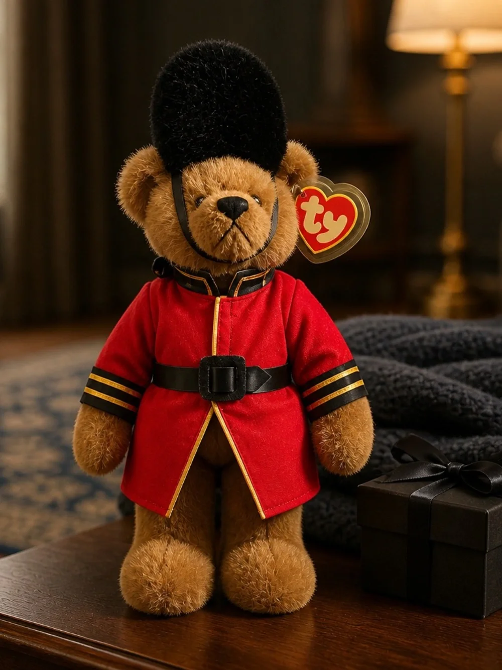 TTY Malcolm bear  in Red Guard Jacket with Black Hat